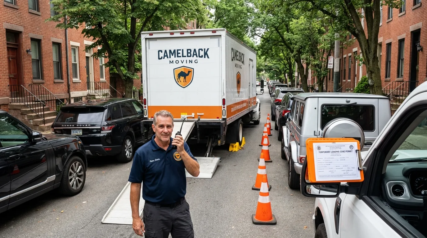 City street loading permit setup in Randolph, MA
